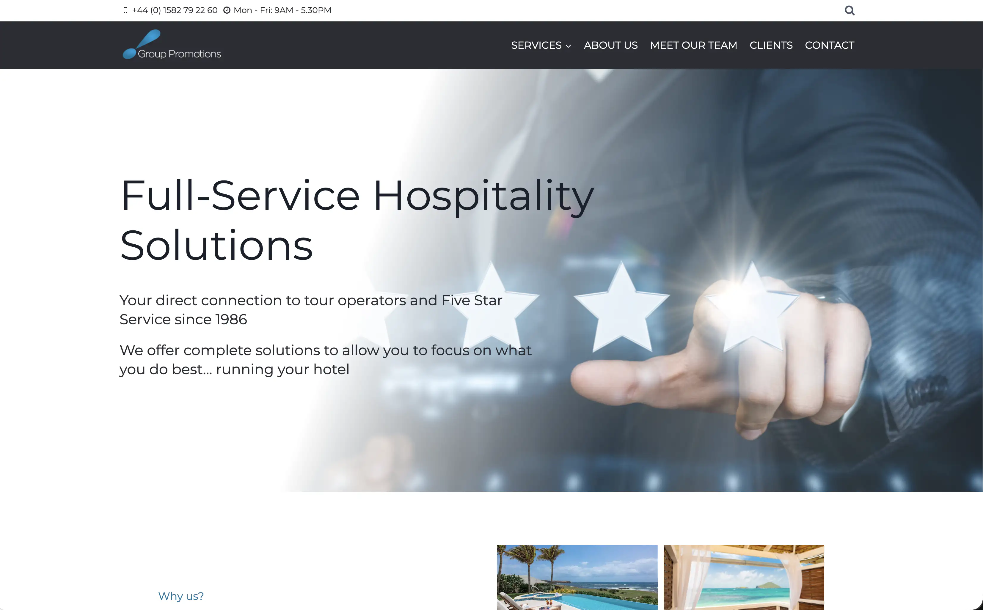 Group Promotions website