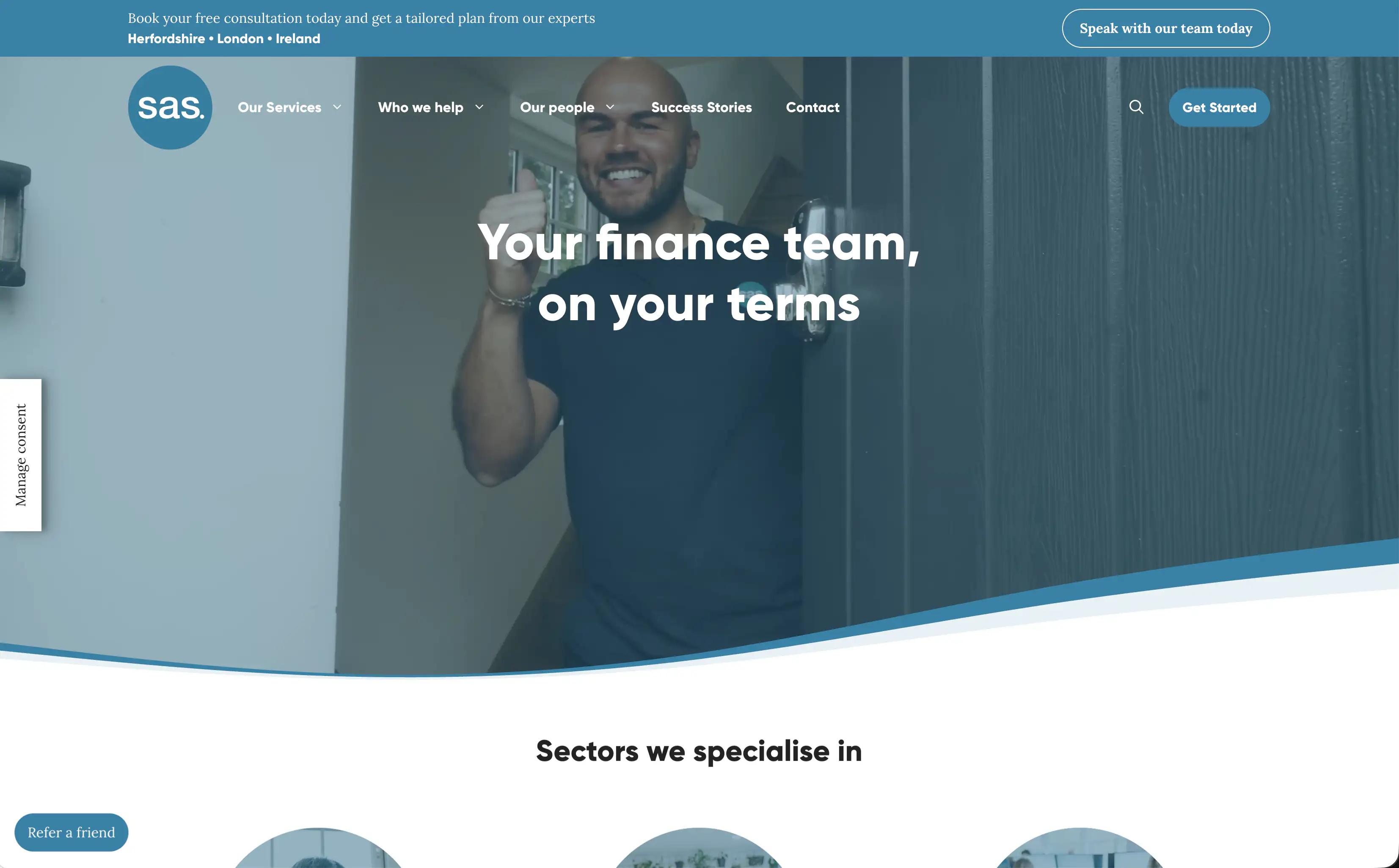SAS Accountants website